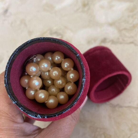 Vintage Majorica Pearls Opera Length Sterling Silver Clasp Rare - Picture 7 of 10